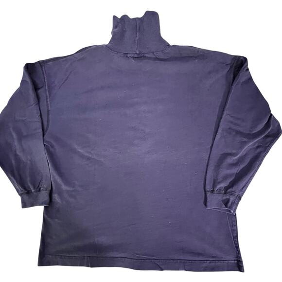 Vintage GAP Navy Blue Turtleneck Sweater Mens Medium Made USA - Picture 2 of 8